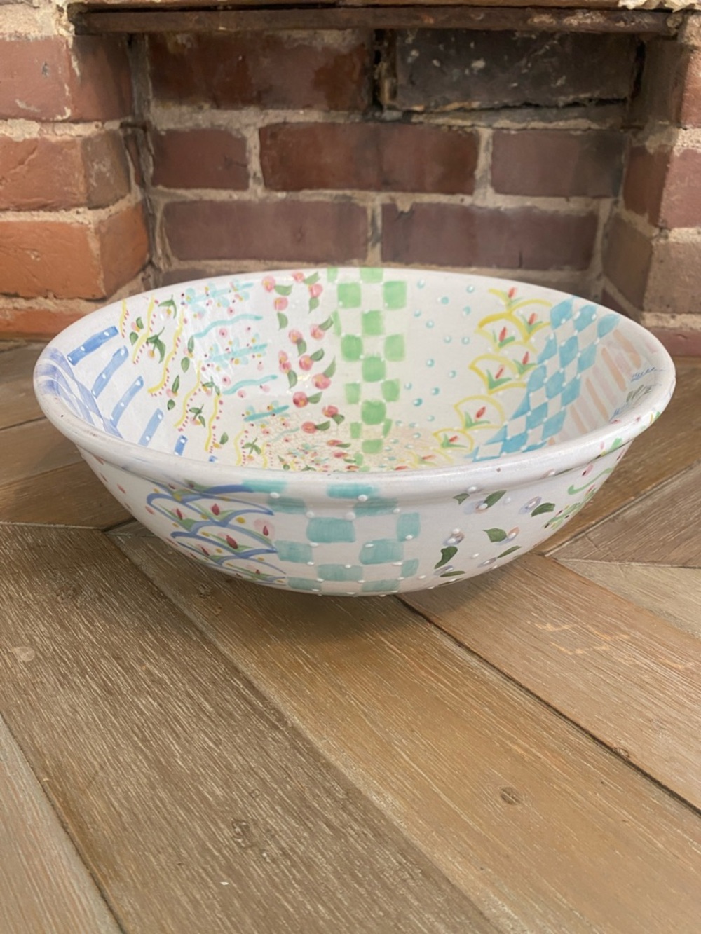 Floral patchwork Multicolor Decorative Serving Bowl